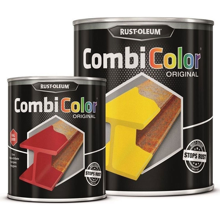 Combicolor Hammertone Rust-Oleum Volym: 0,75 L, Färg: Flamröd