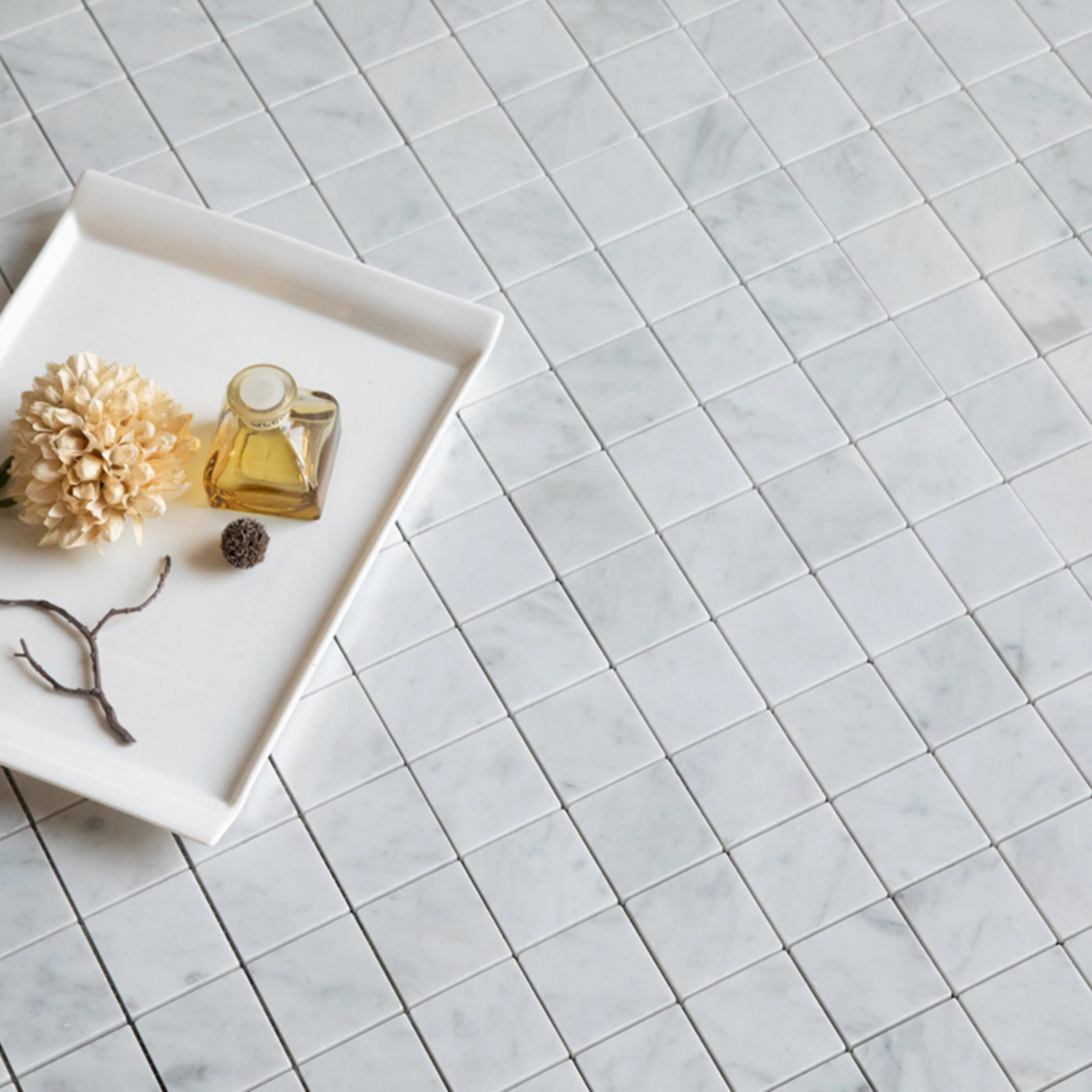 Natursten ArtStone Bianco Carrara C Polerad 5x5 cm