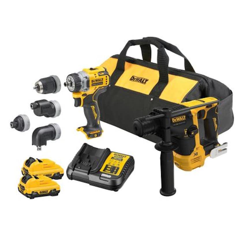 Kombikit DeWalt DCK2101L2-QW 2x3,0 Ah DCH072 & DCD703 Inkl Väska