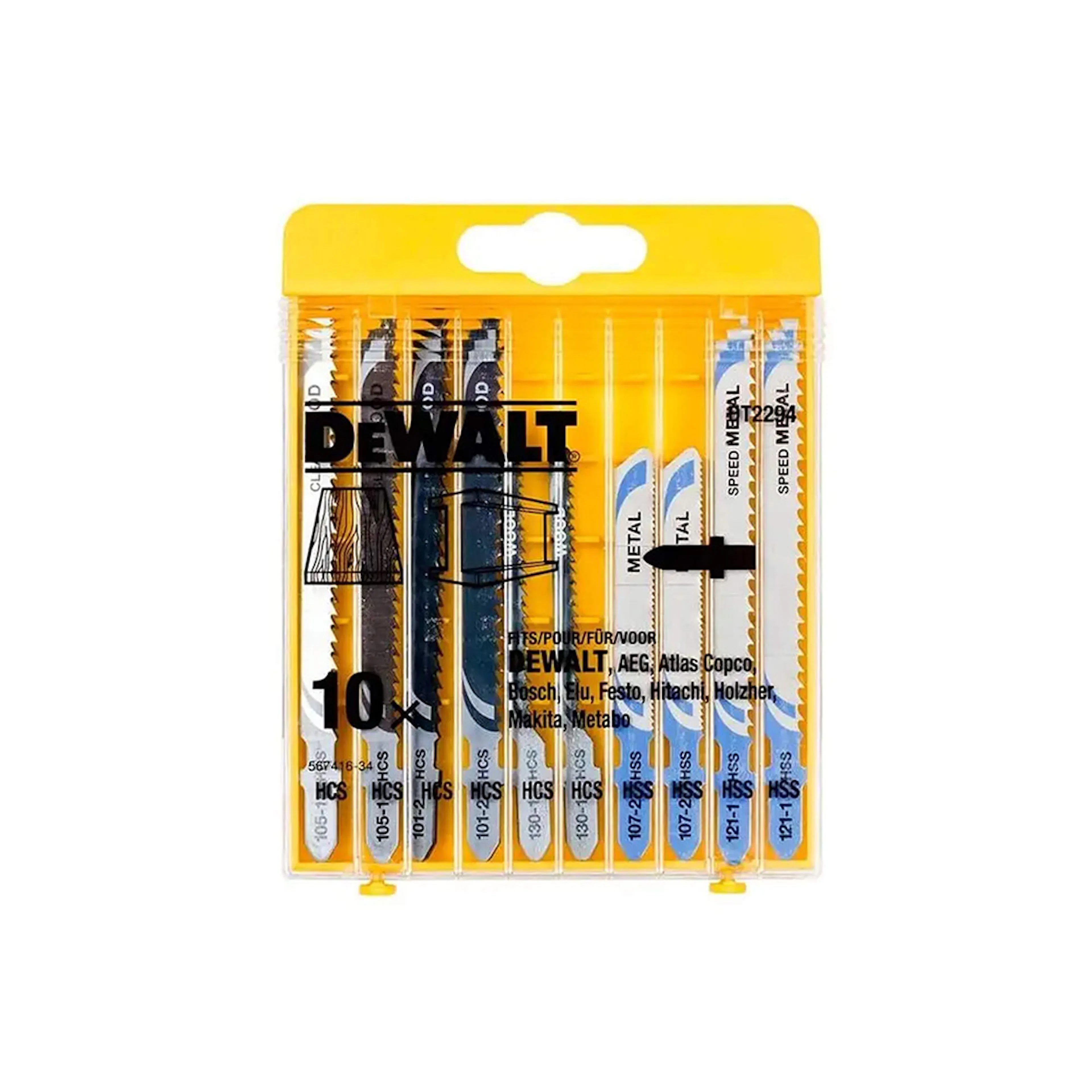 Sticksågsblad DeWalt DT2294 10 Delar För Trä/Met