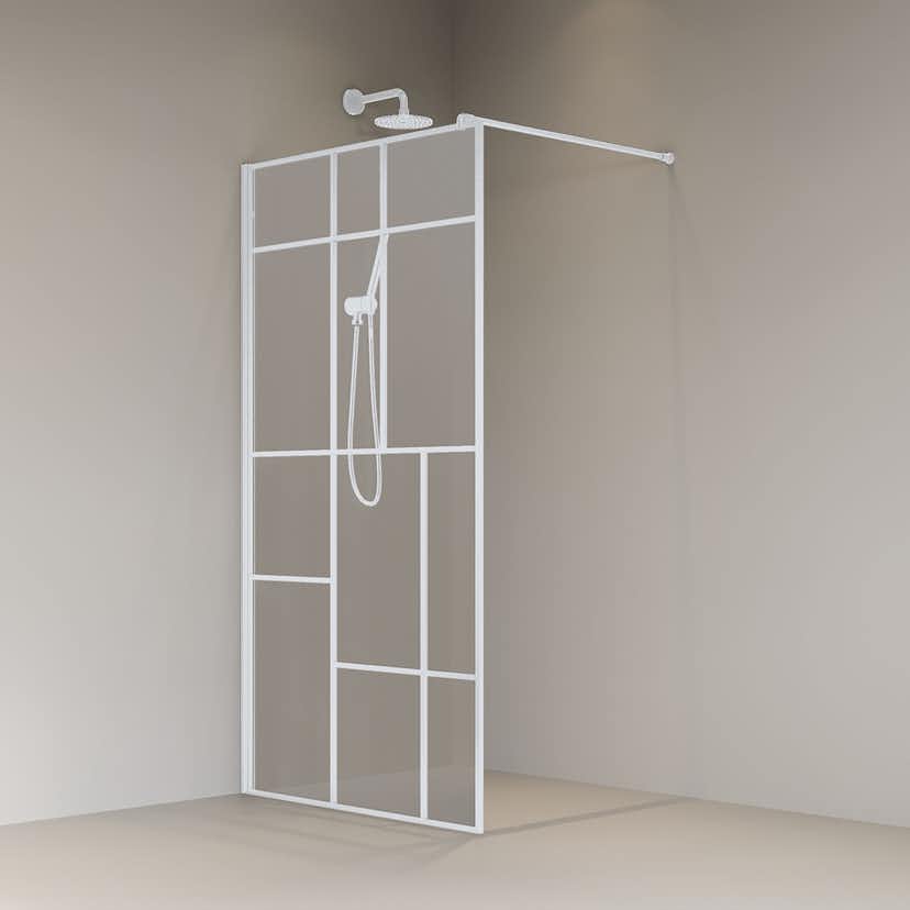Duschvägg Combac Lova Vit, 800 mm