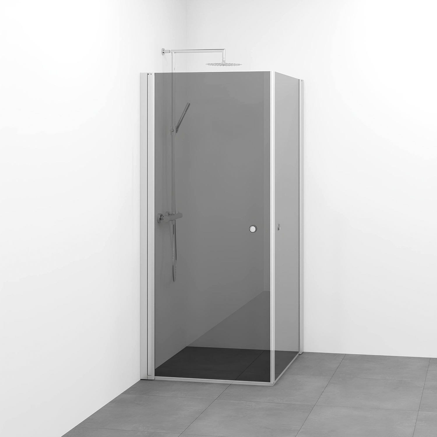 Duschhörn Macro Design Spirit Rak 900x900x1970 mm, Matt Aluminium ...