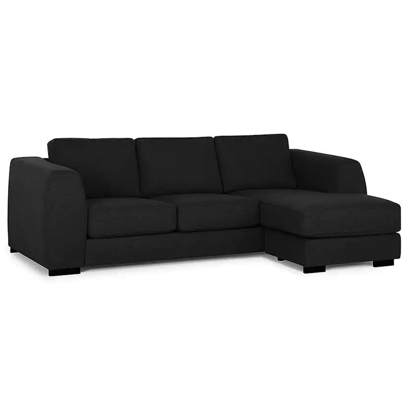 Divansoffa Scandinavian Choice Optus Divan Tyg: Svart.