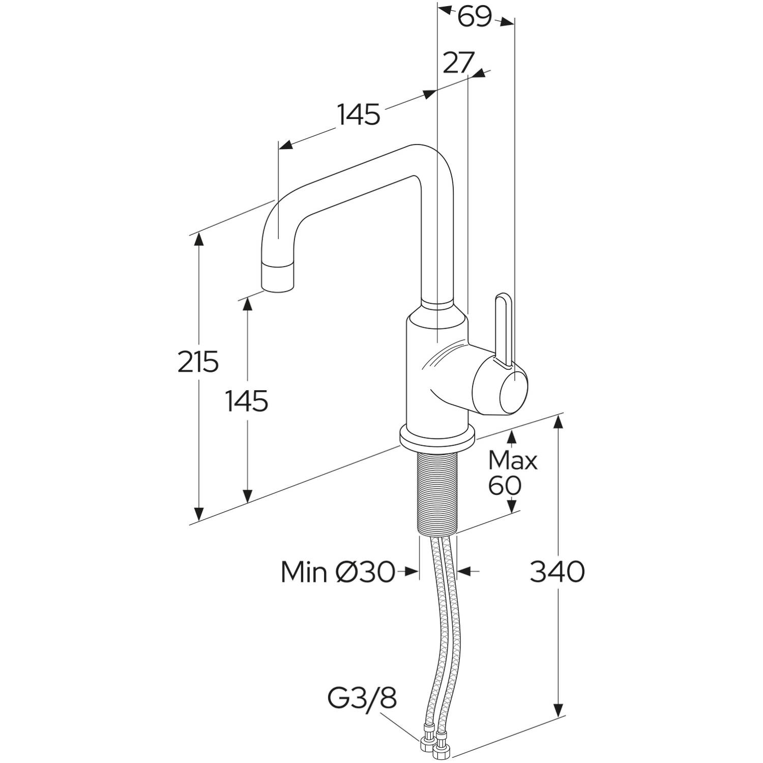 Tvättställsblandare Gustavsberg Ducentic