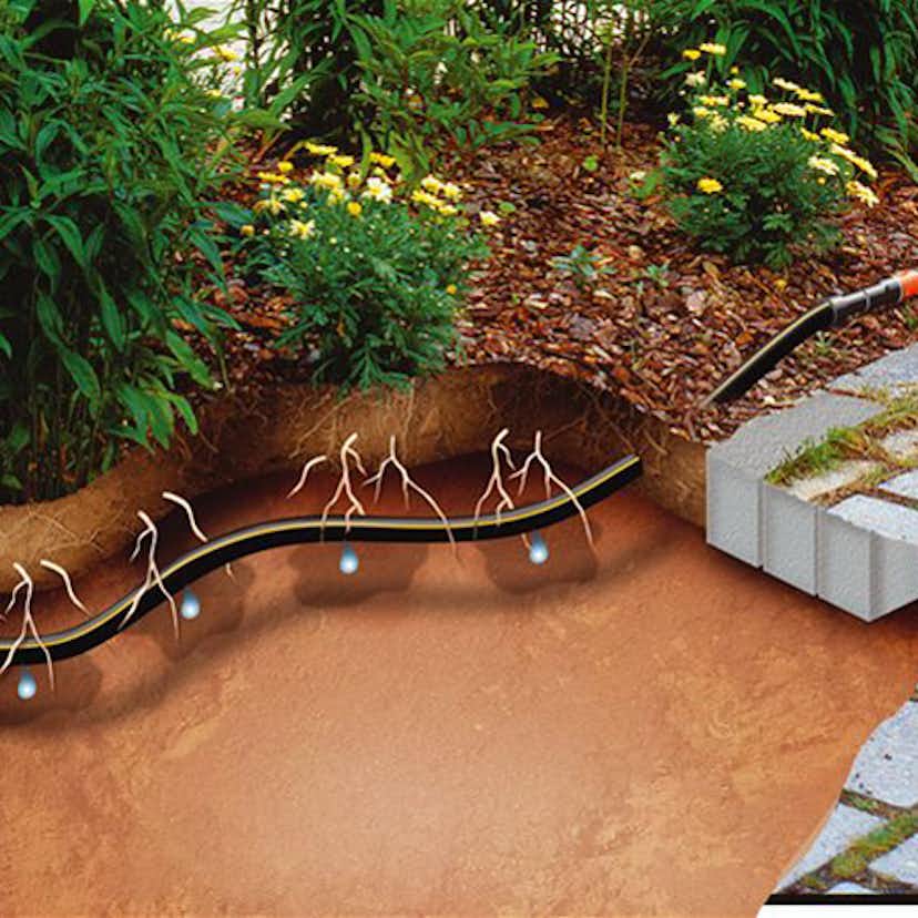 Gardena droppslang under jord Gardena droppslang under jord