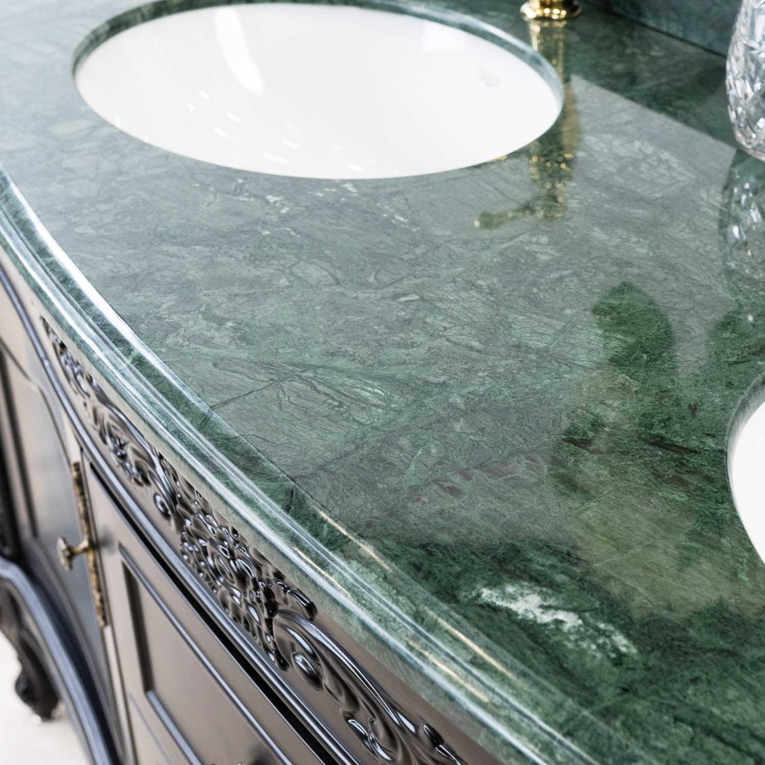 Tvättställsskåp Vesani Ottawa Dubbel Grön Marmor