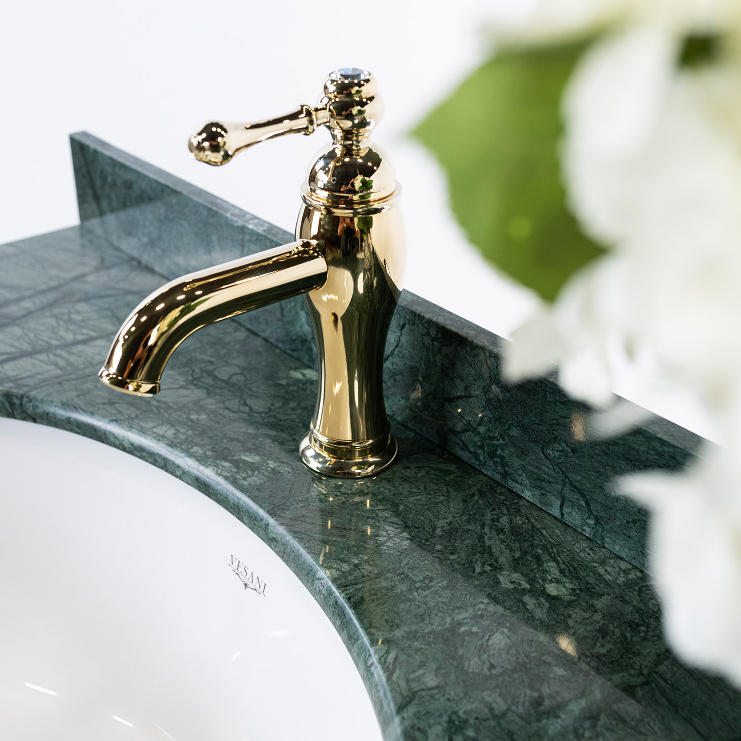 Tvättställsskåp Vesani Ottawa Dubbel Grön Marmor