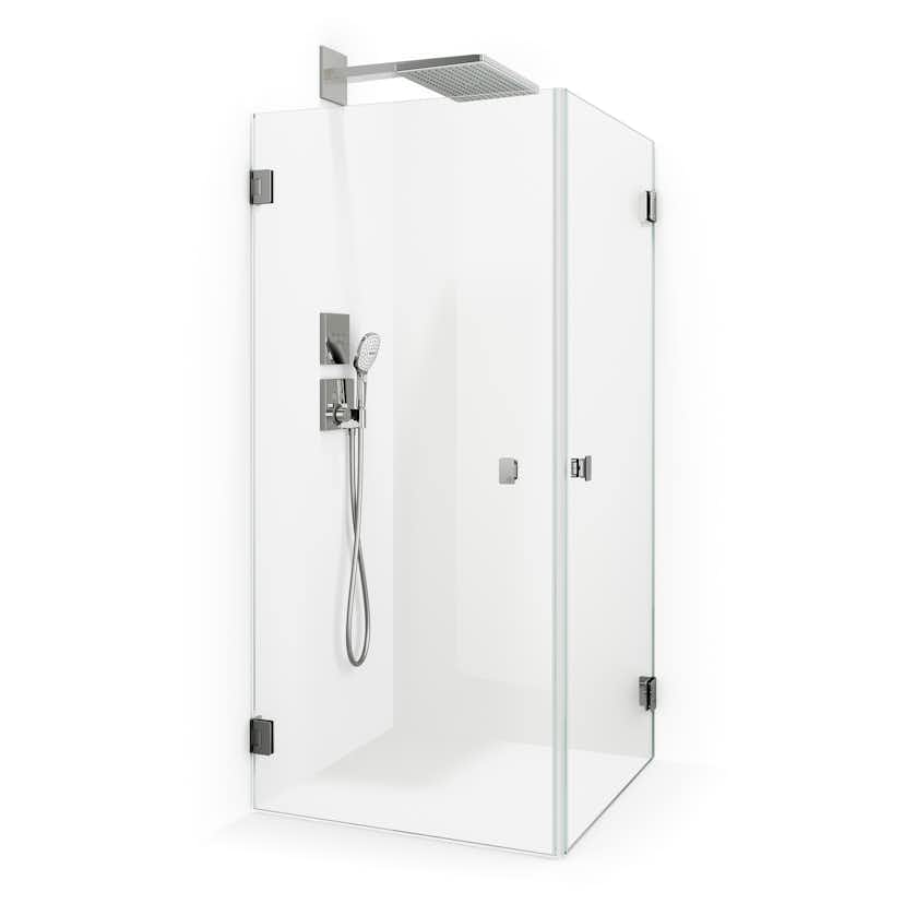 Duschhörn Macro Design Grace Rak Måttanpassad Glas: Briljant, Profil: Krom