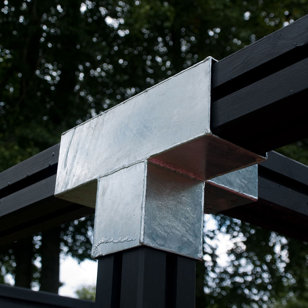 Cubic Förlängingsbeslag dubblet - till 9×9 cm stolper