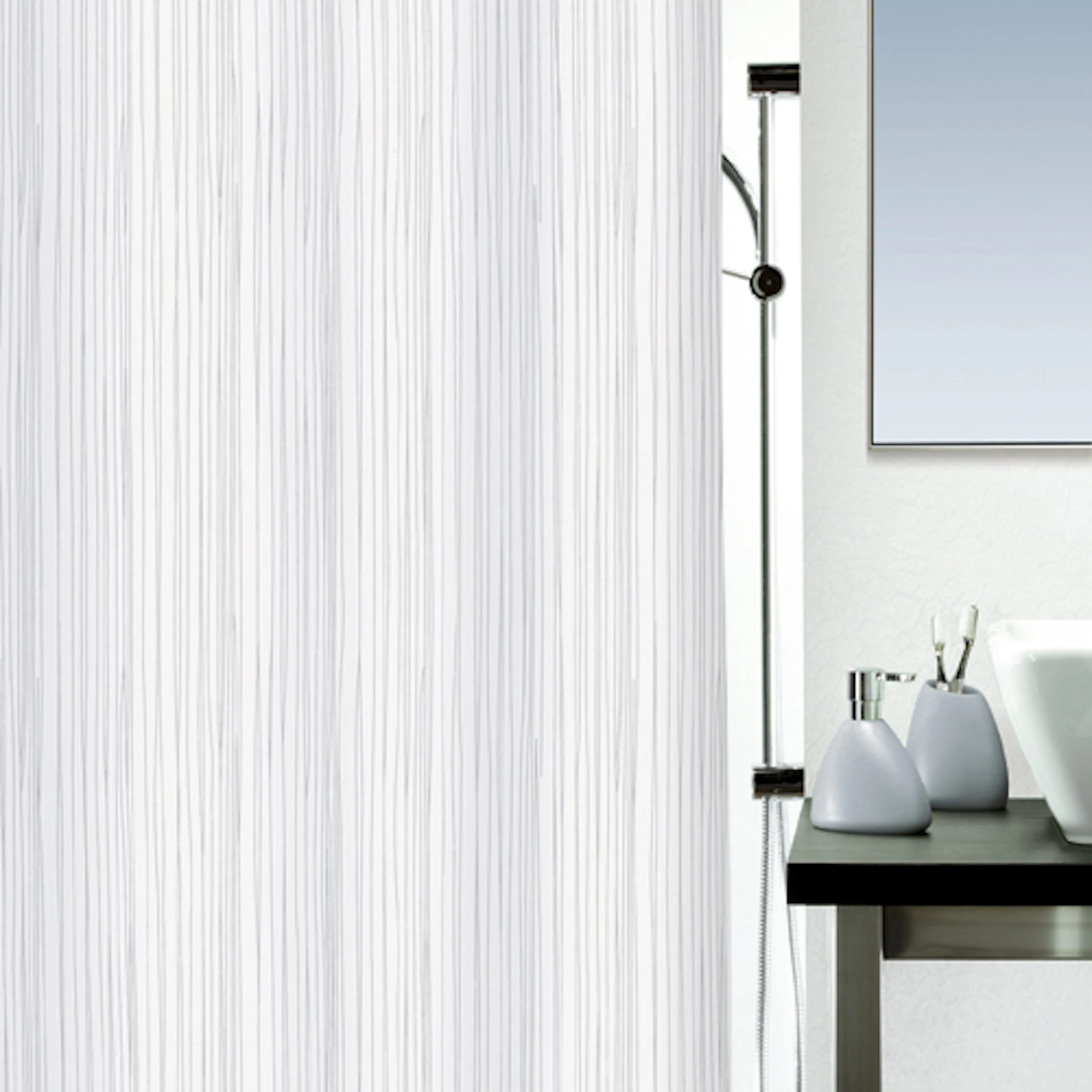 Duschdraperi Spirella Raya White 180X200