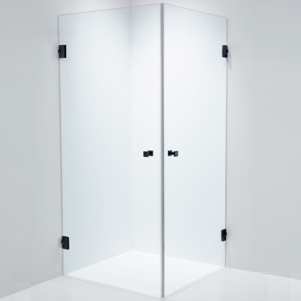 Duschhörn Duschbyggarna Twin Design 700x900 mm, Svart, Stripe