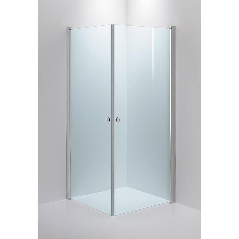 Duschhörn INR Linc Angel 700x1000 mm, Frostat Glas, Blank Aluminium