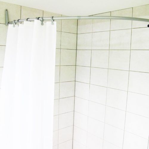 Duschstång Ericsindustrier Rundad För Hörn 150x150 Silvergrå