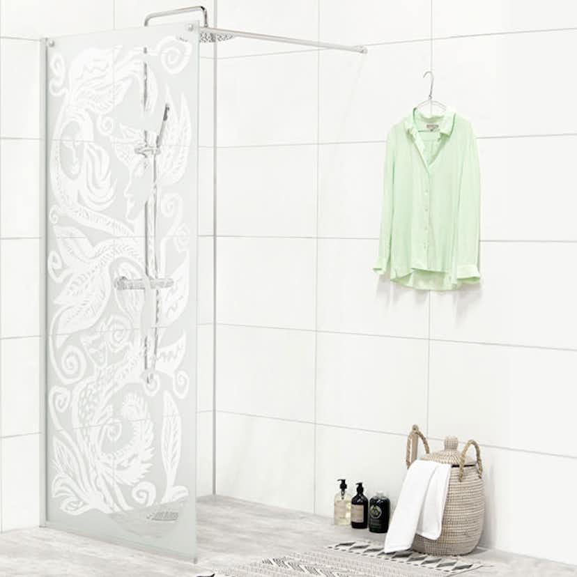 Duschvägg Noro Art Happy Going 800x2000x1200 mm