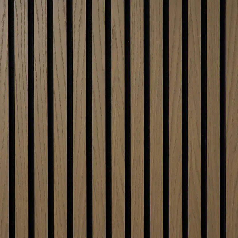 Akustikpanel Wood on wall Ek Gråbrunlackad