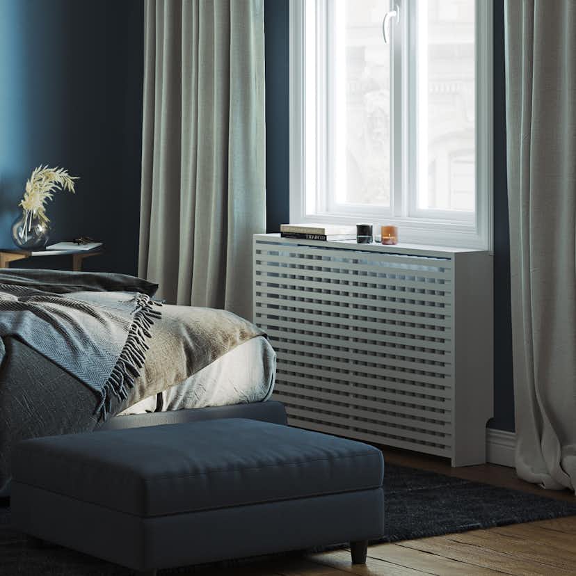 Elementskydd Lundbergs Yoko Vit BxH 1550x700 mm