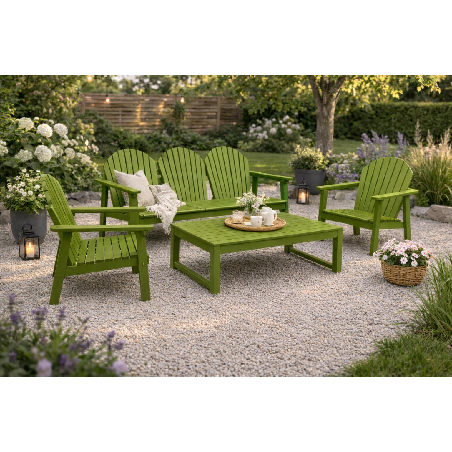 Trädgårdsgrupp Eden Wood Sandhamn Loungegrupp i målad furu