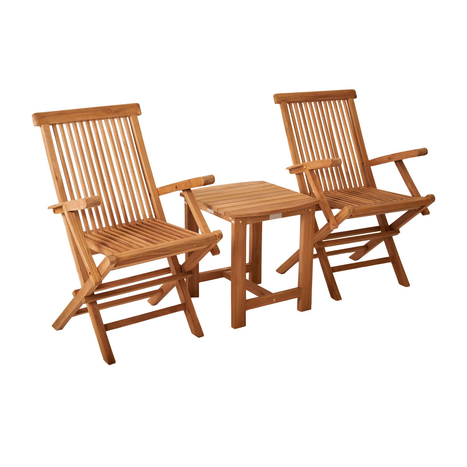 Cafégrupp Eden Wood Capri sidobord + 2 Capri karmstolar