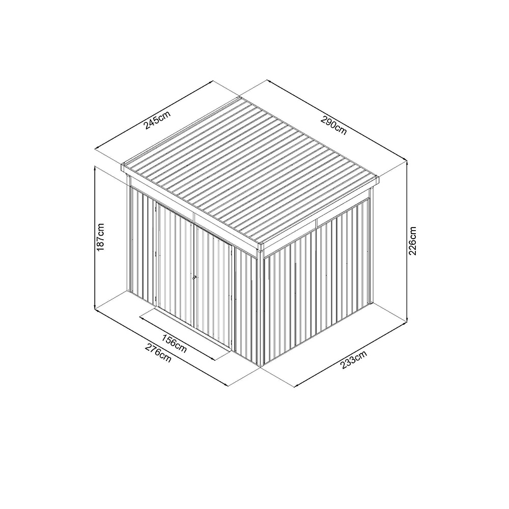 Växthus Metalcraft 24m² Stålram & Plastöverdrag