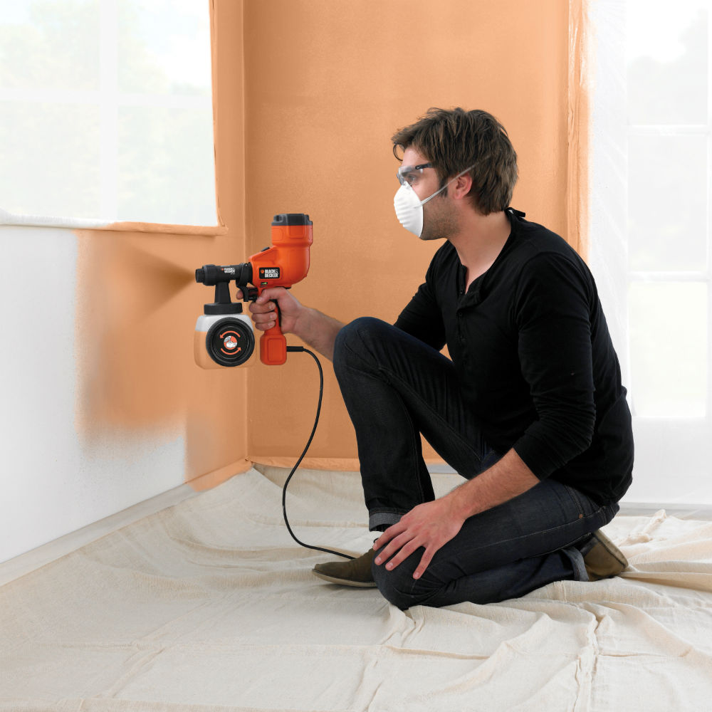 Färgspruta HVLP Black+Decker Handhållen