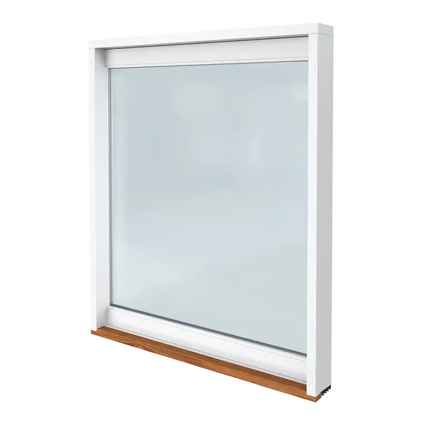 Fast Sidoljus Svenska Fönster Aluminium Rund Profil BxH: 100x200 cm ...