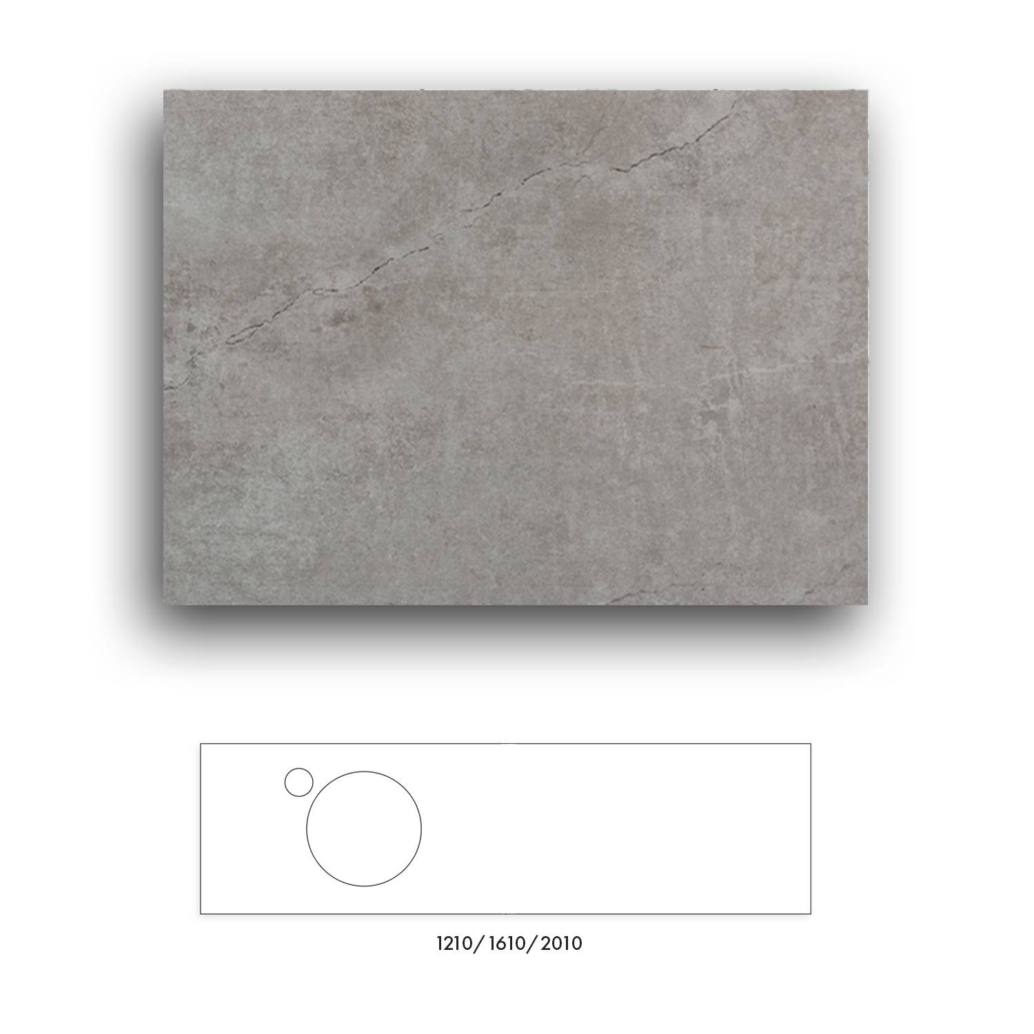 Bänkskiva Macro Design Crown+ Dekton  2010 till Tvättställsskåp Crown