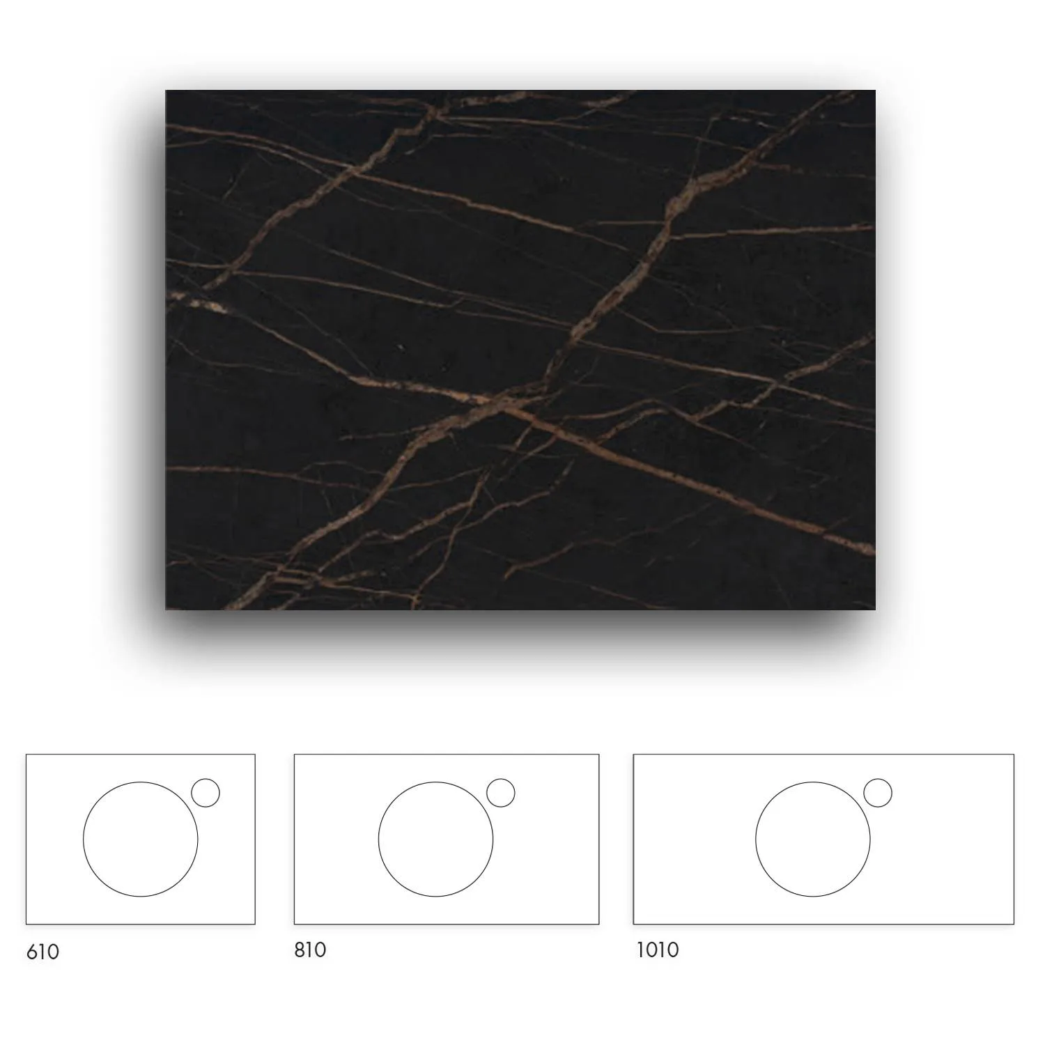 Bänkskiva Macro Design Crown+ Dekton 610 till Tvättställsskåp Crown