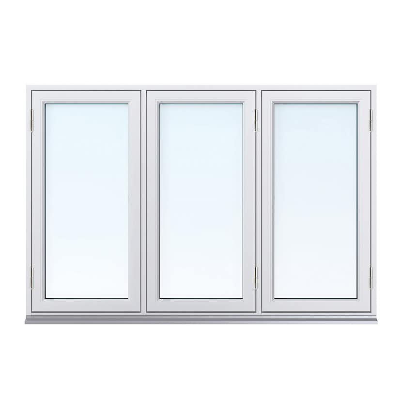 Sidohängt Fönster SP Fönster Stabil 3-Luft Trä BxH 210x150 cm