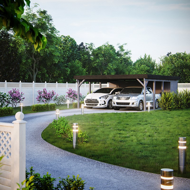 Förråd Palmako 10 m2 tillbehör till Carport Karl