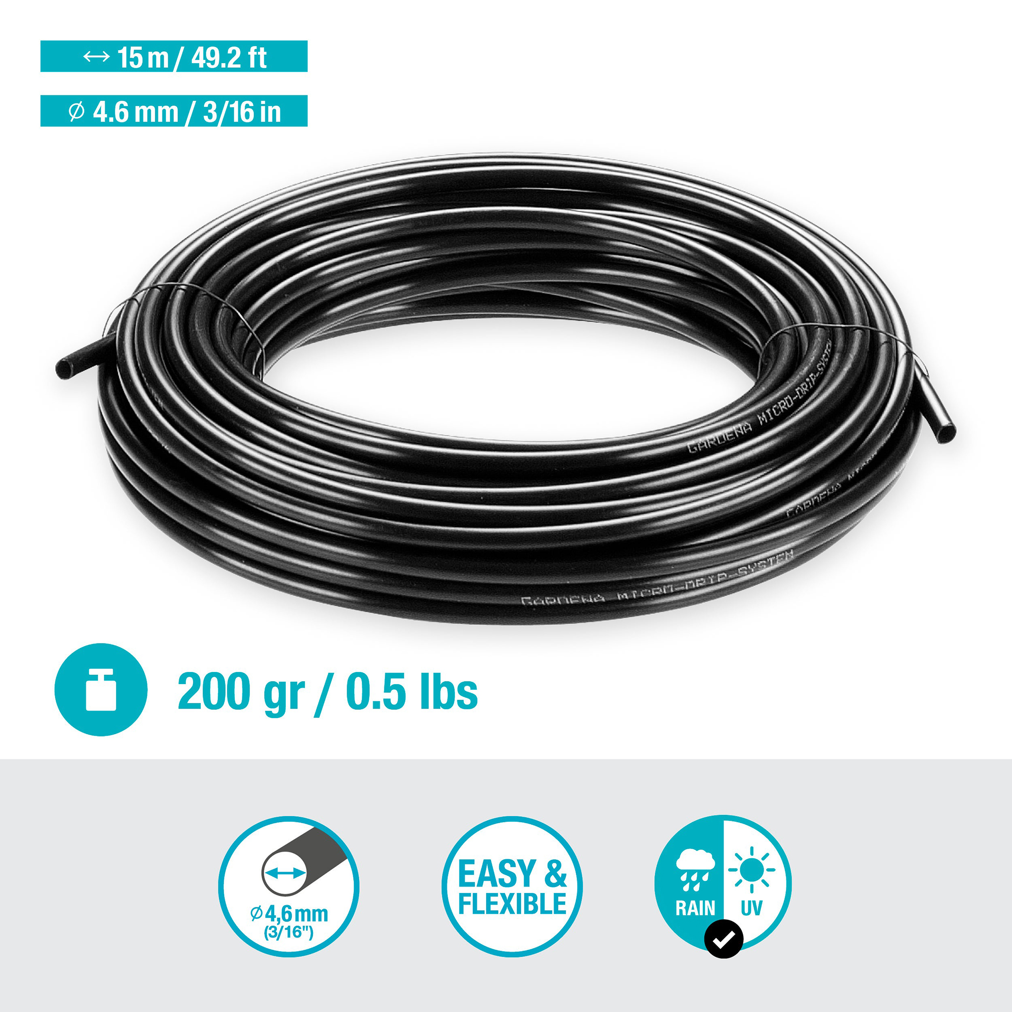Försörjningsrör Gardena Micro-Drip-System 4,6 mm