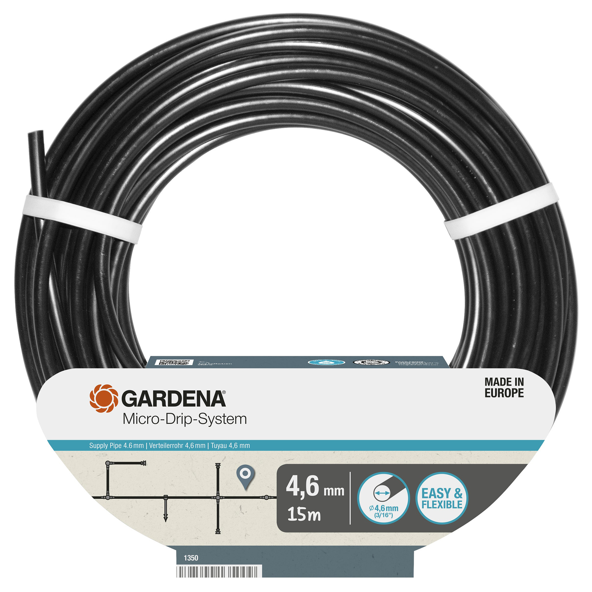 Försörjningsrör Gardena Micro-Drip-System 4,6 mm