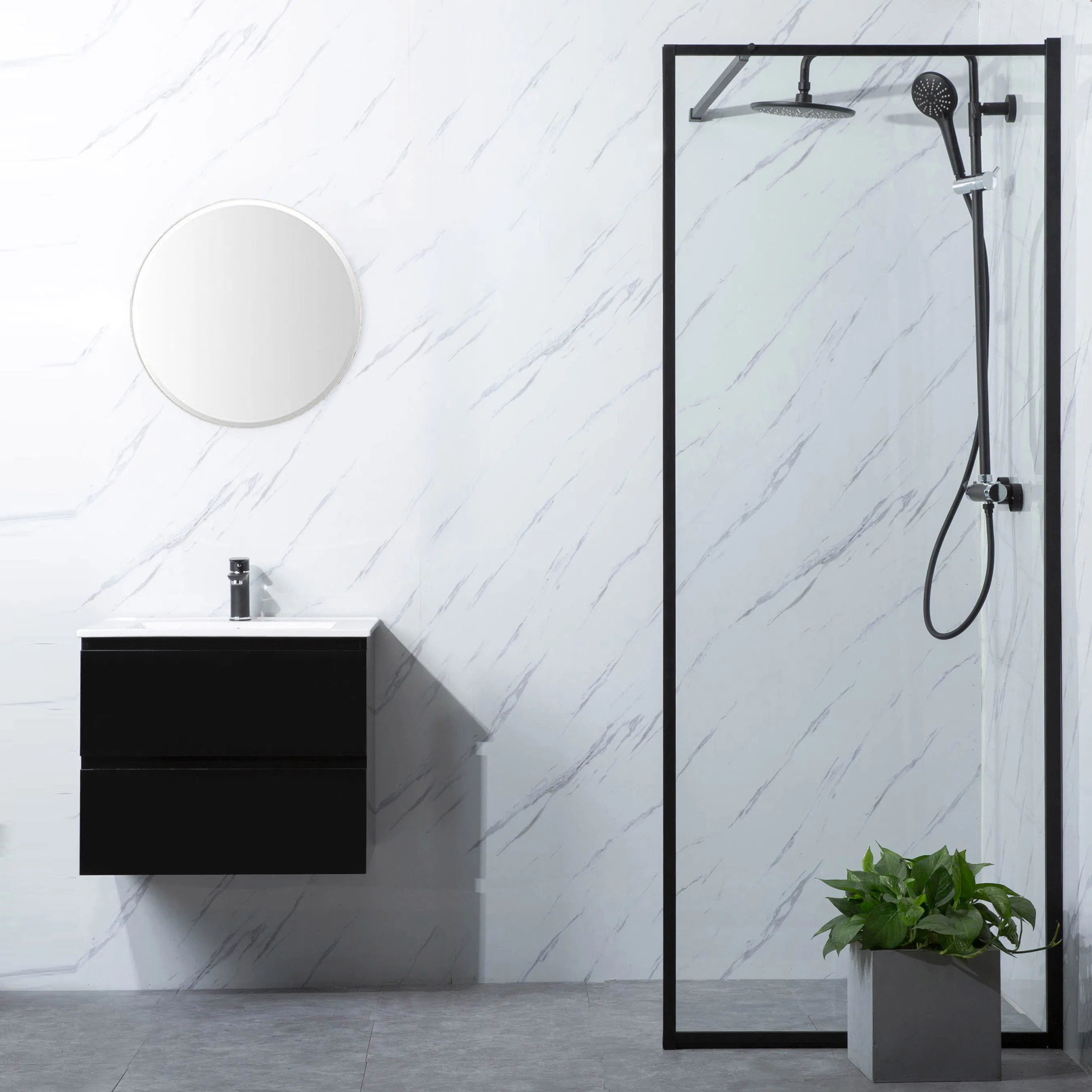 Duschvägg Bathlife Profil Rak
