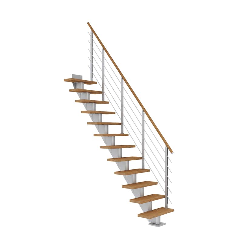 Spartrappa Dolle Frankfurt Ek Oljad Rak Design Grå, LxB: 2140x690 mm