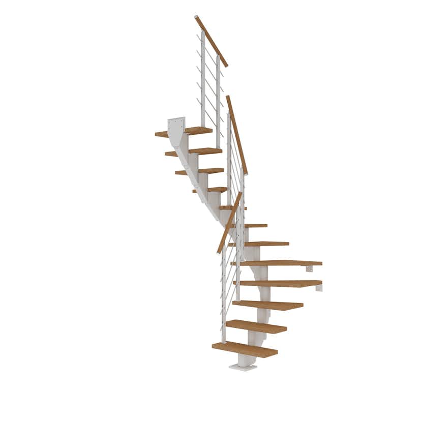 Spartrappa Dolle Frankfurt Ek Oljad 1/2 Design Vit, LxB: 1630x790 mm