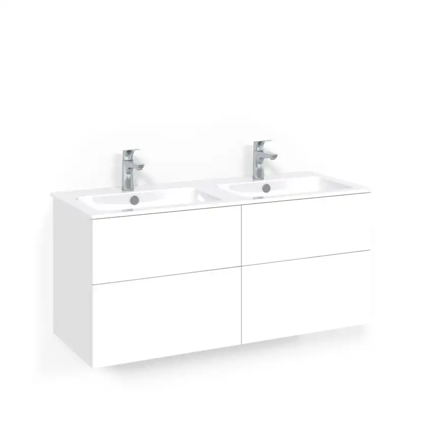 Tvättställsskåp Macro Design Crown Plain med Dubbelt Tvättställ