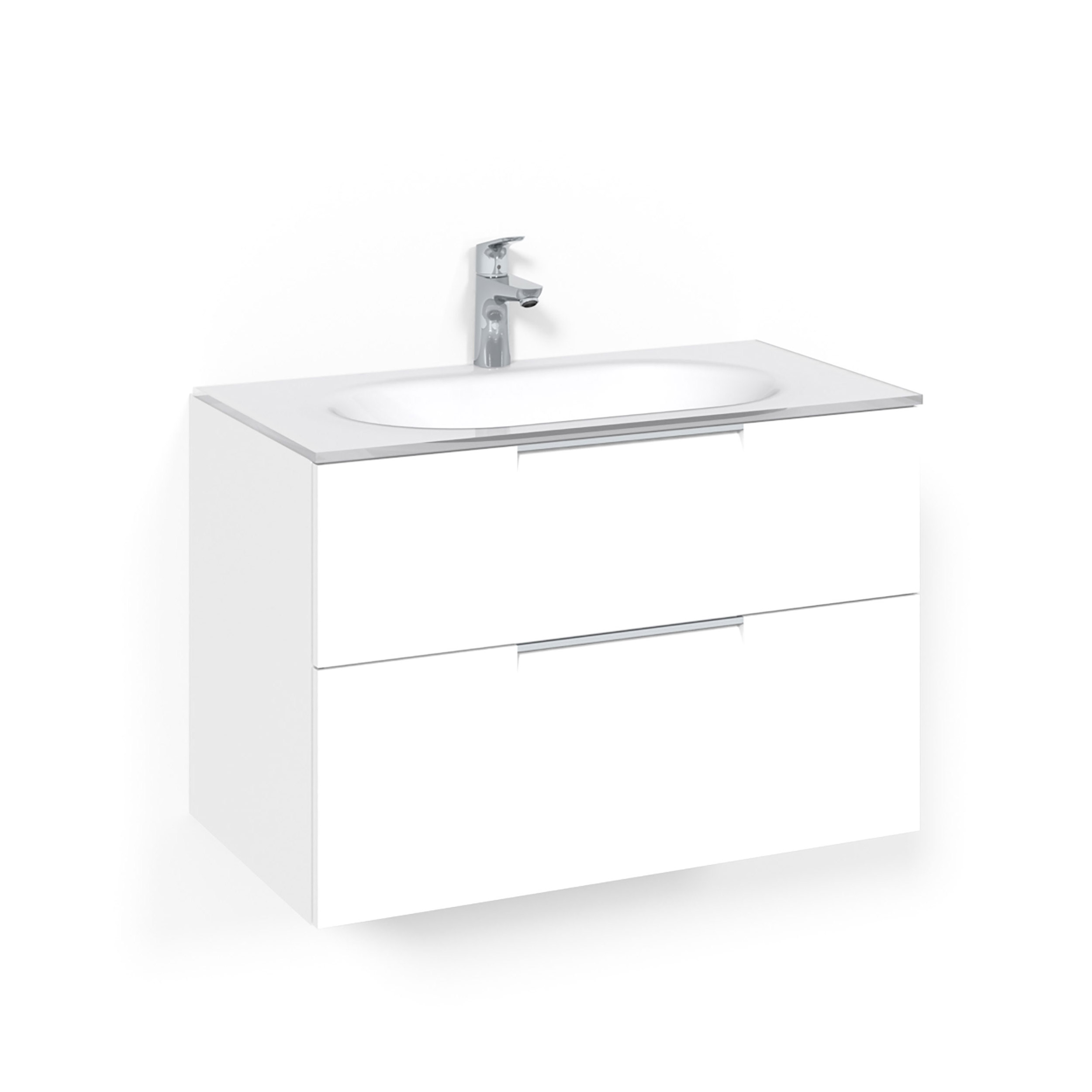 Tvättställsskåp Macro Design Crown Grip Med Glastvättställ