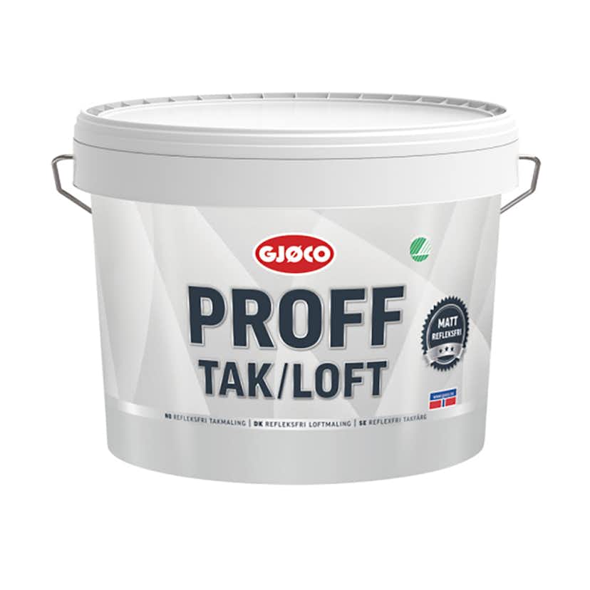 Takfärg Gjøco Proff Vit Volym: 9 liter
