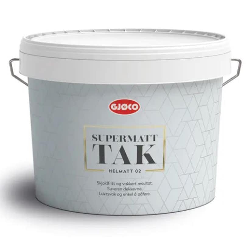 Takfärg Gjøco Supermatt Vit Volym: 2,7 liter