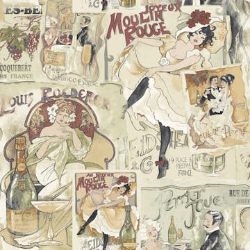 Tapet Galerie Wallcoverings Champagne Posters G56113