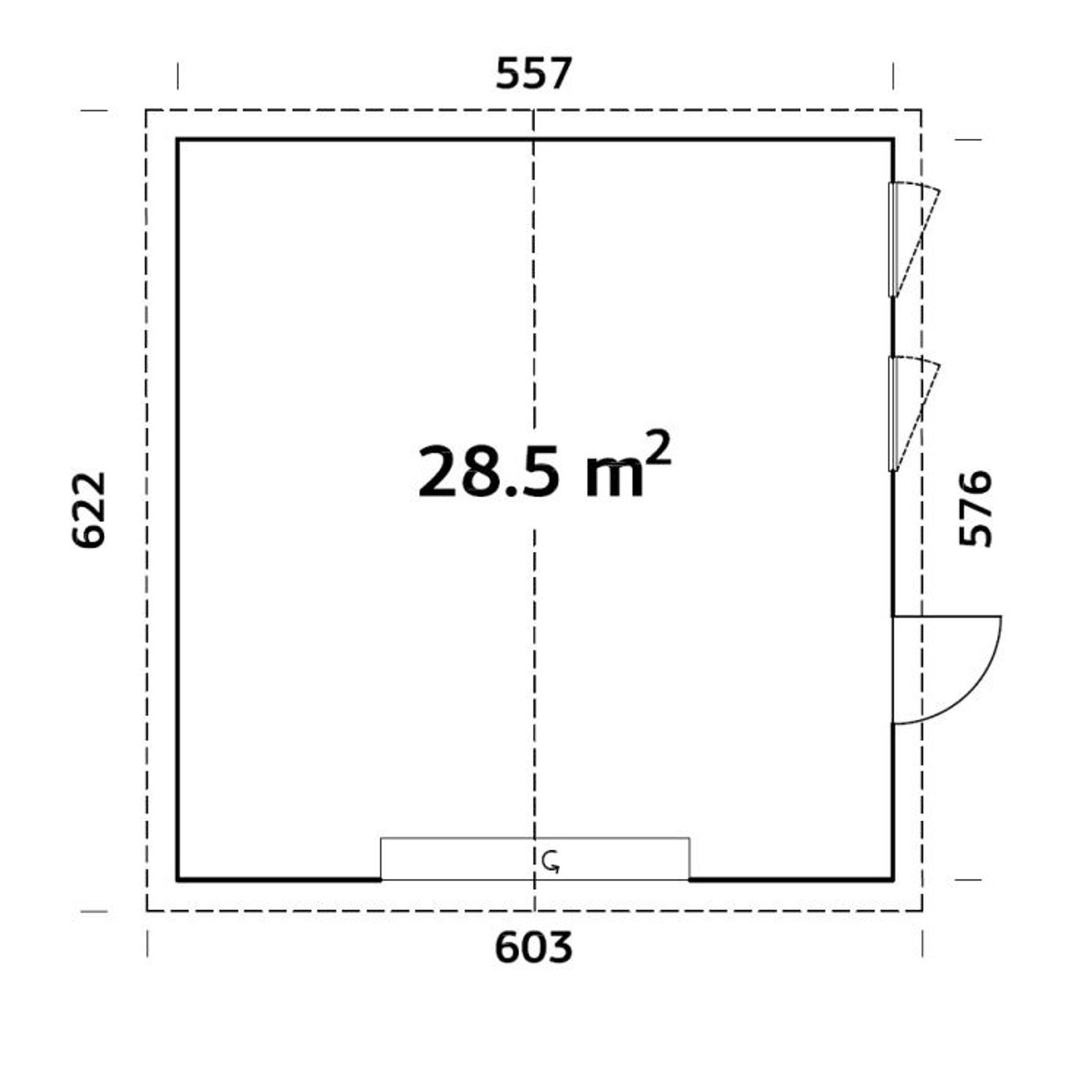 Garage Palmako Andre 28,5 m2