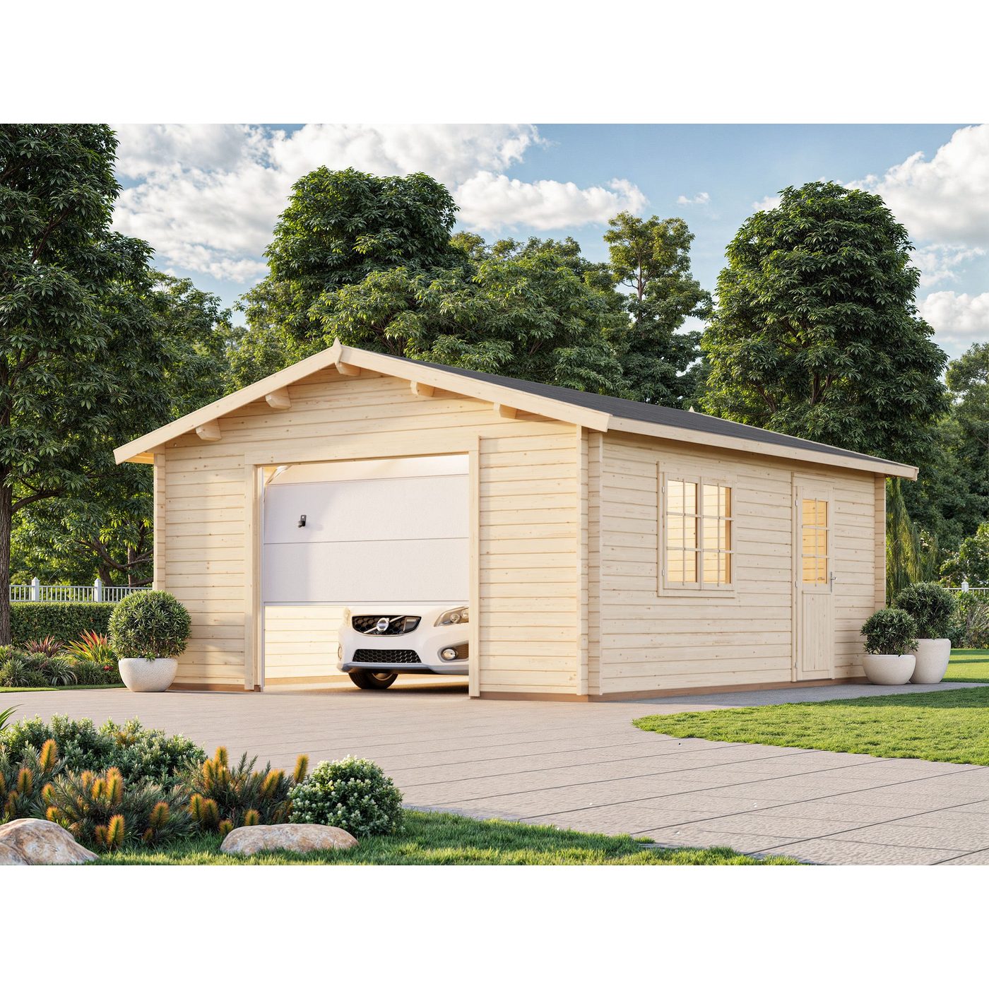 Garage Palmako Roger 23,9 m2 med Takskjutport