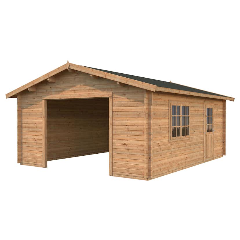 Garage Palmako Roger Kit 29,2 m2 Brun dippad