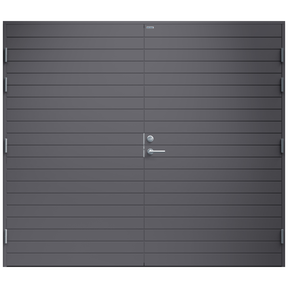 Garagedörr Diplomat Ingela BxH: 240x200 cm, Grafitgrå