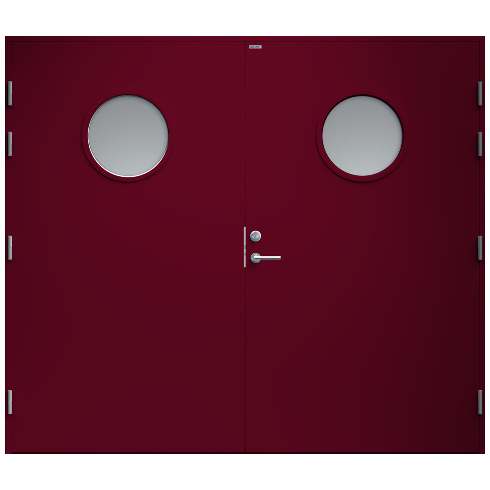 Garagedörr Diplomat Rosa Klarglas BxH: 240x210 cm, Djupröd