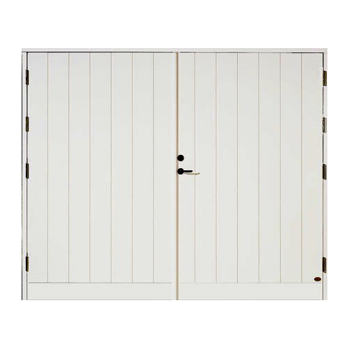 Garagedörr Leksandsdörren Insjön Classic BxH: 240x210 cm, Vit, Höger