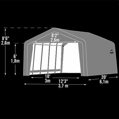 Garagetält gop 23 m2