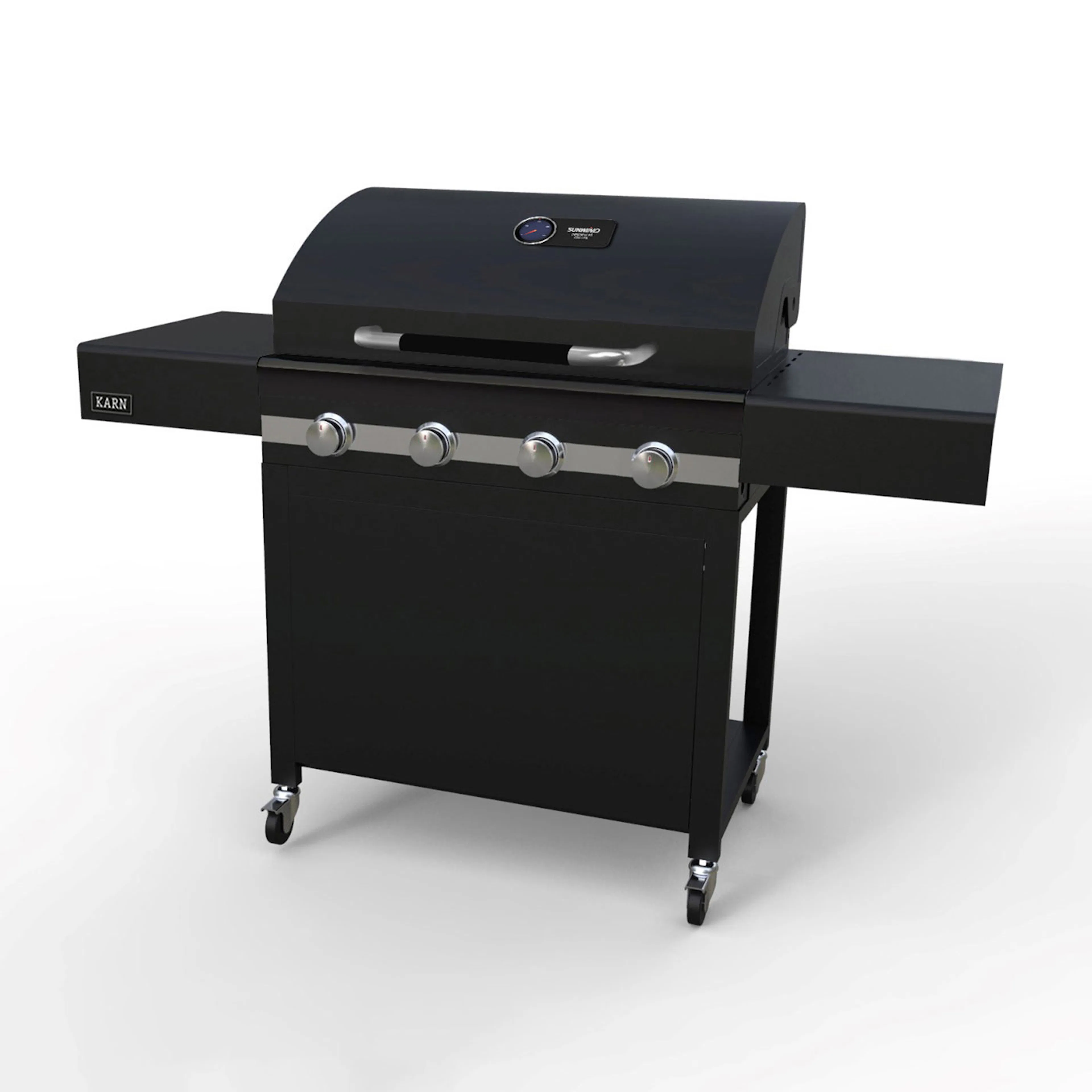Gasolgrill Sunwind Karn Rostfritt Stål med Gjutgärnsgaller & 4 Brännare
