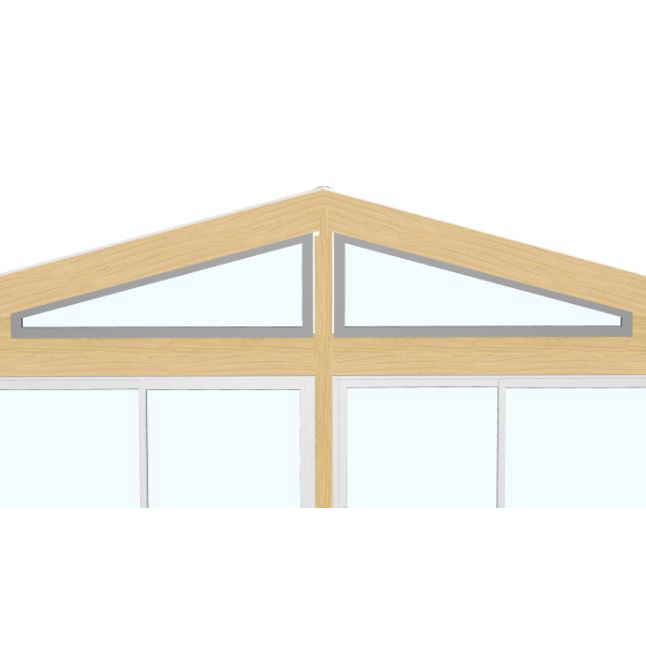 Gavelspetsfönster Landskap Par Stadig Förlängd Sommar