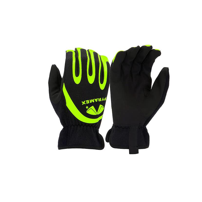 Skyddshandskar Pyramex Syntetiskt Läder Slip-on Svart Storlek: S