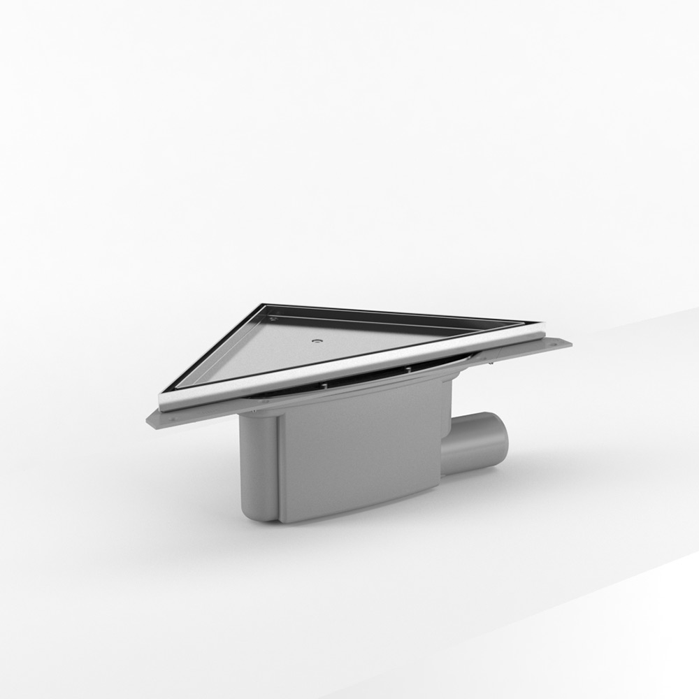 Golvbrunn Purus Corner Tile Insert Gavel Ø50 mm